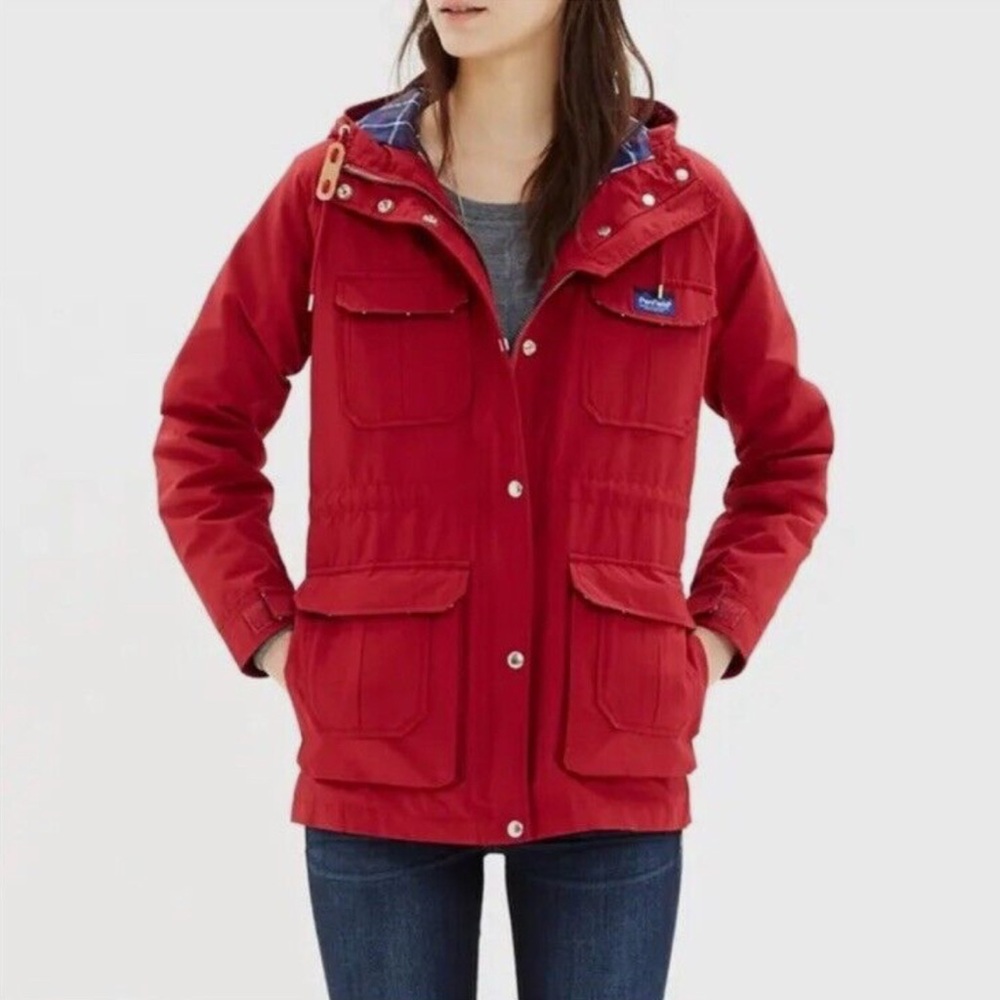 Madewell x Penfield Kasson Parka Jacket in Red - XS